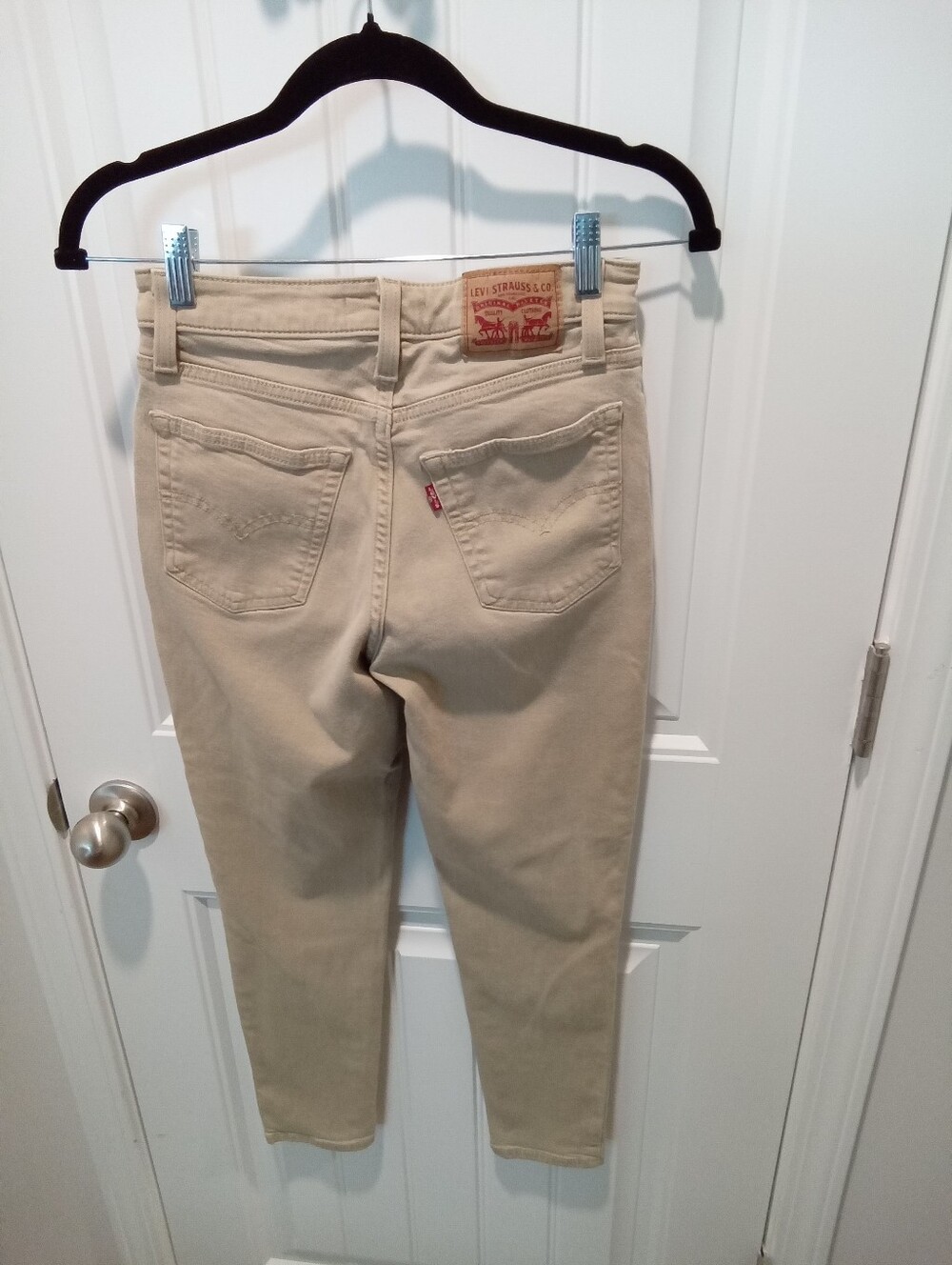 Levi's Size 27 High Rise Skinny Waterless Beige Denim Blue Jeans